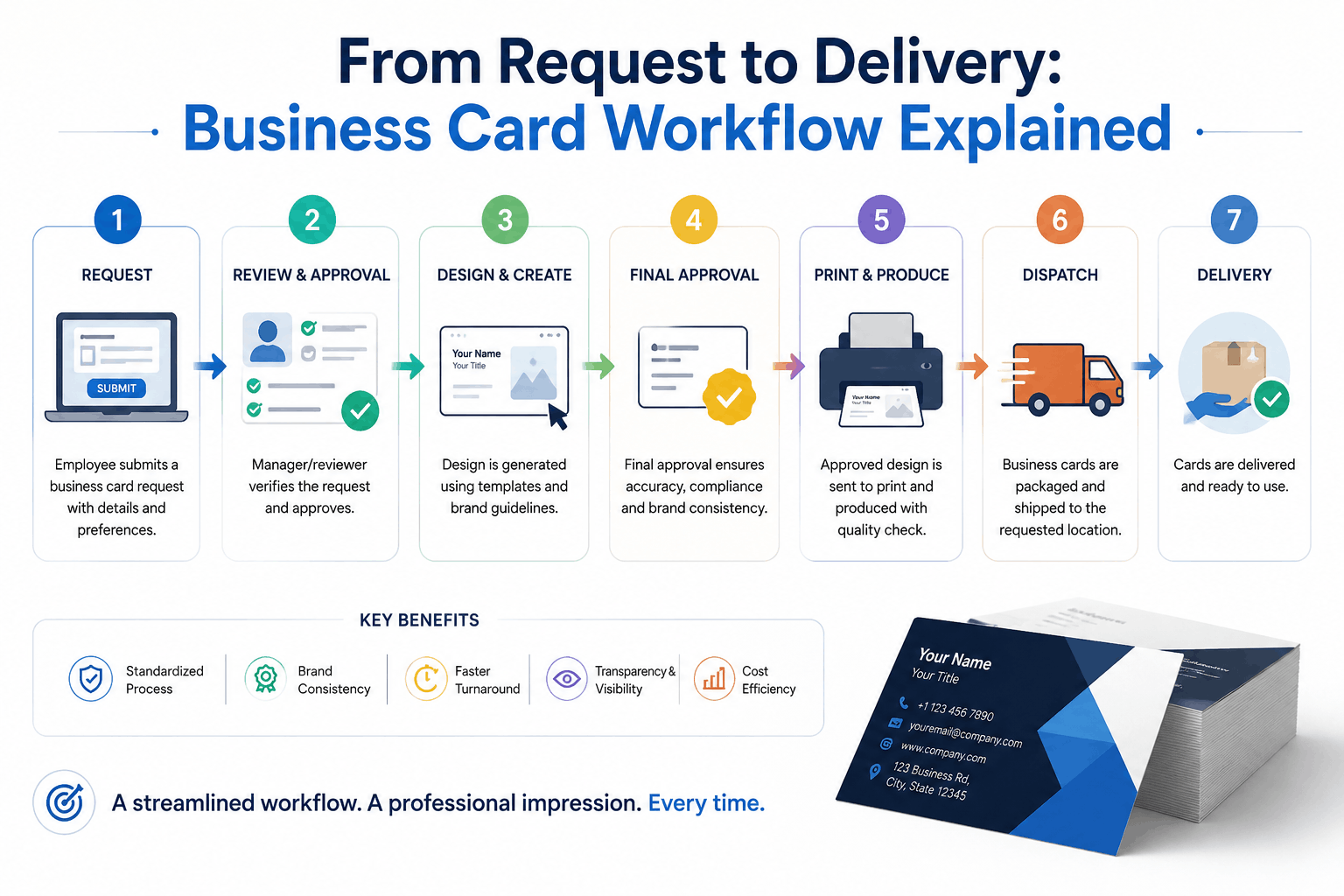 From Request to Delivery: Business Card Workflow Explained