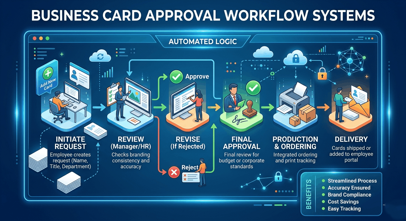 Business Card Approval Workflow Systems.