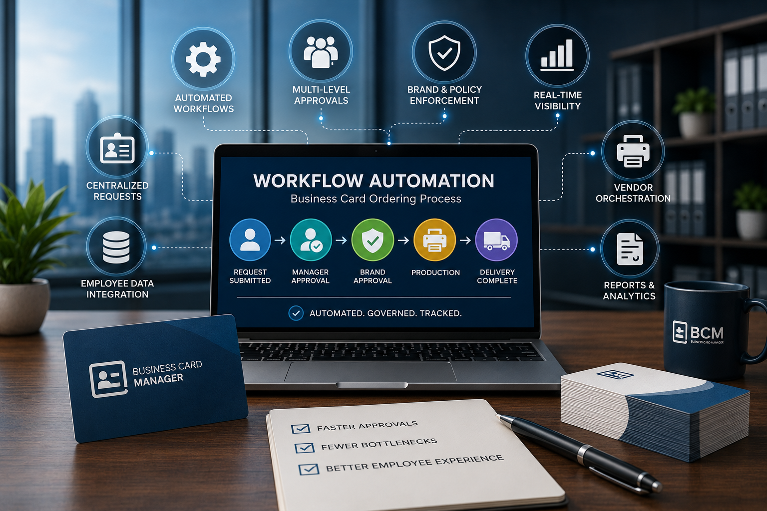 How Enterprise Workflow Automation Eliminates Business Card Ordering Bottlenecks