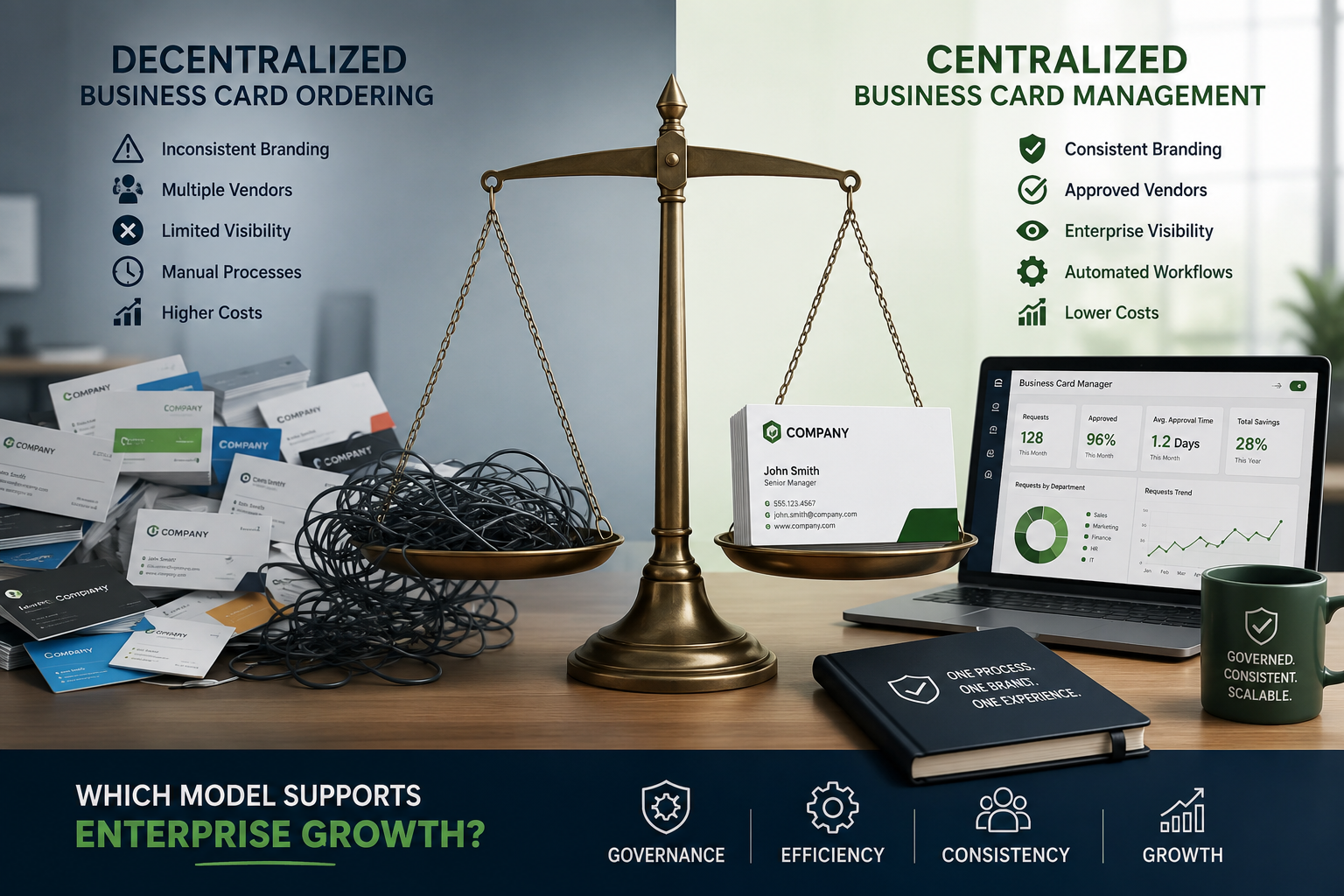 Centralized Business Card Management vs. Decentralized Ordering: Which Model Supports Enterprise Growth?