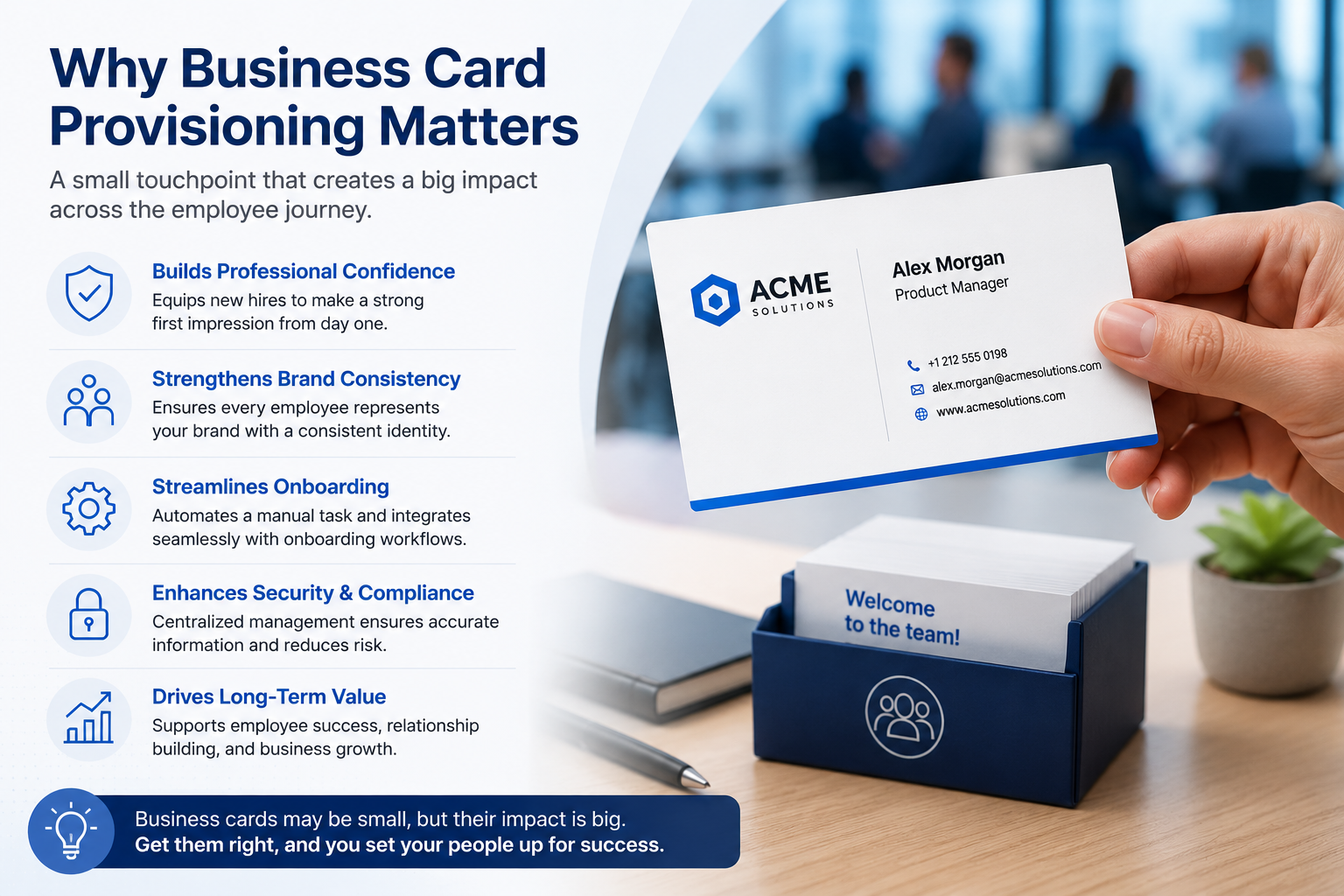 Why business cards matter in onboarding