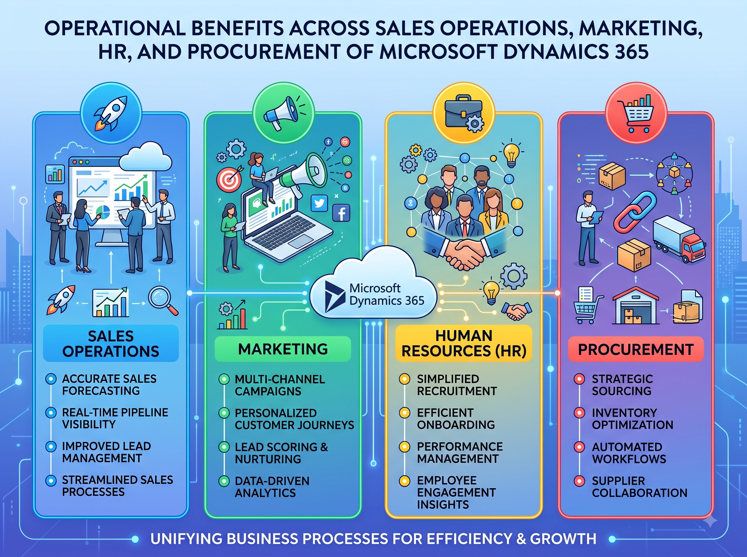 Operational Benefits Across Sales Operations, Marketing, HR, and Procurement
