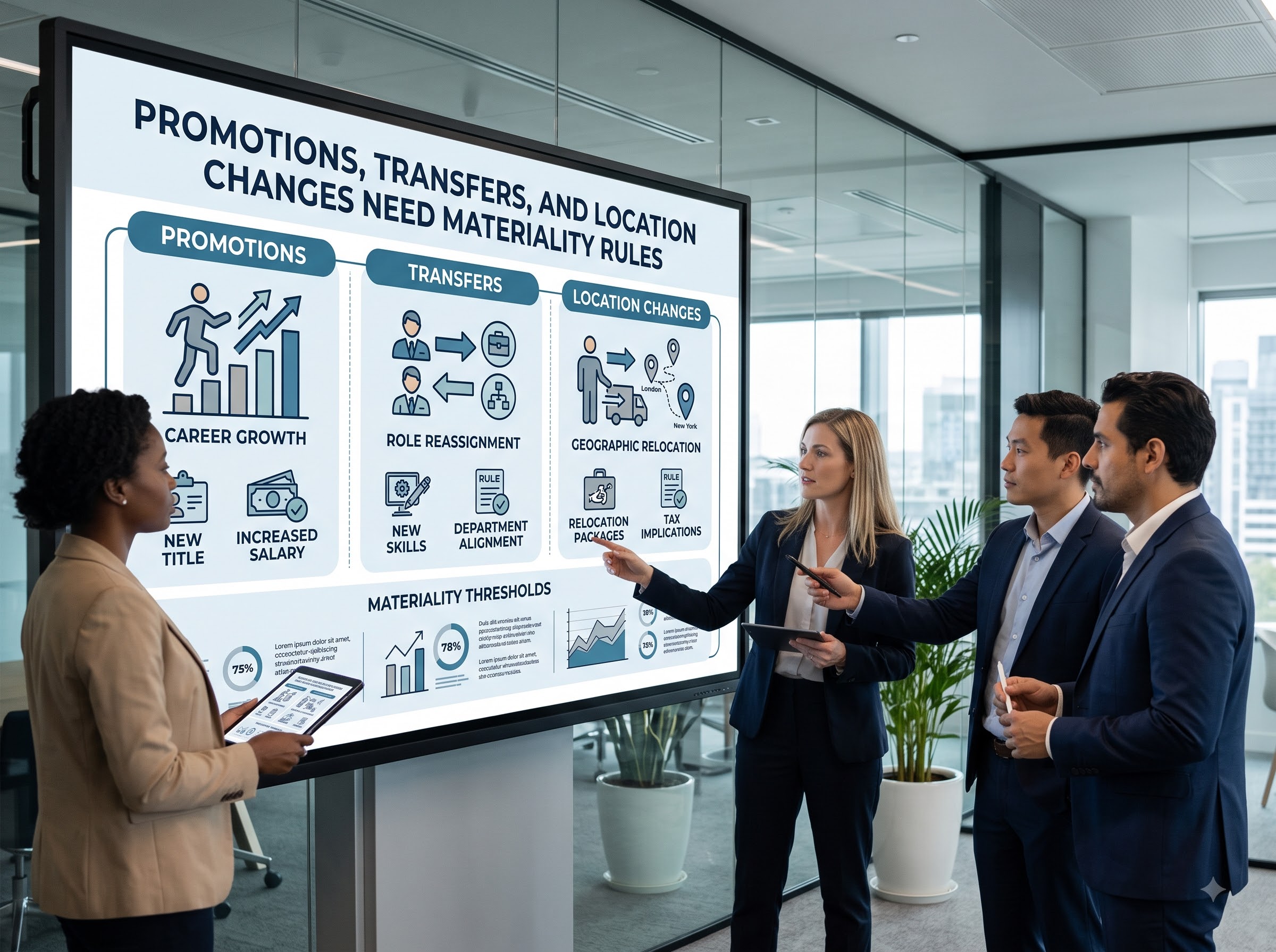 Promotions, Transfers, and Location Changes Need Materiality Rules