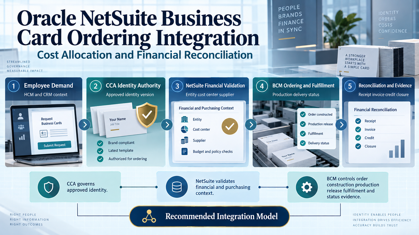 Oracle NetSuite Business Card Ordering Integration For Cost Allocation and Financial Reconciliation