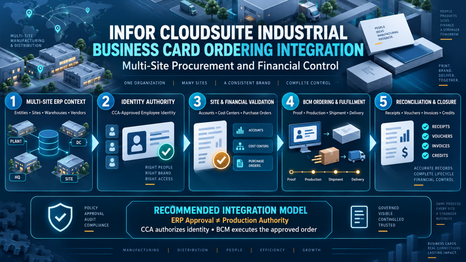 Infor CloudSuite Industrial Business Card Integration | BCM