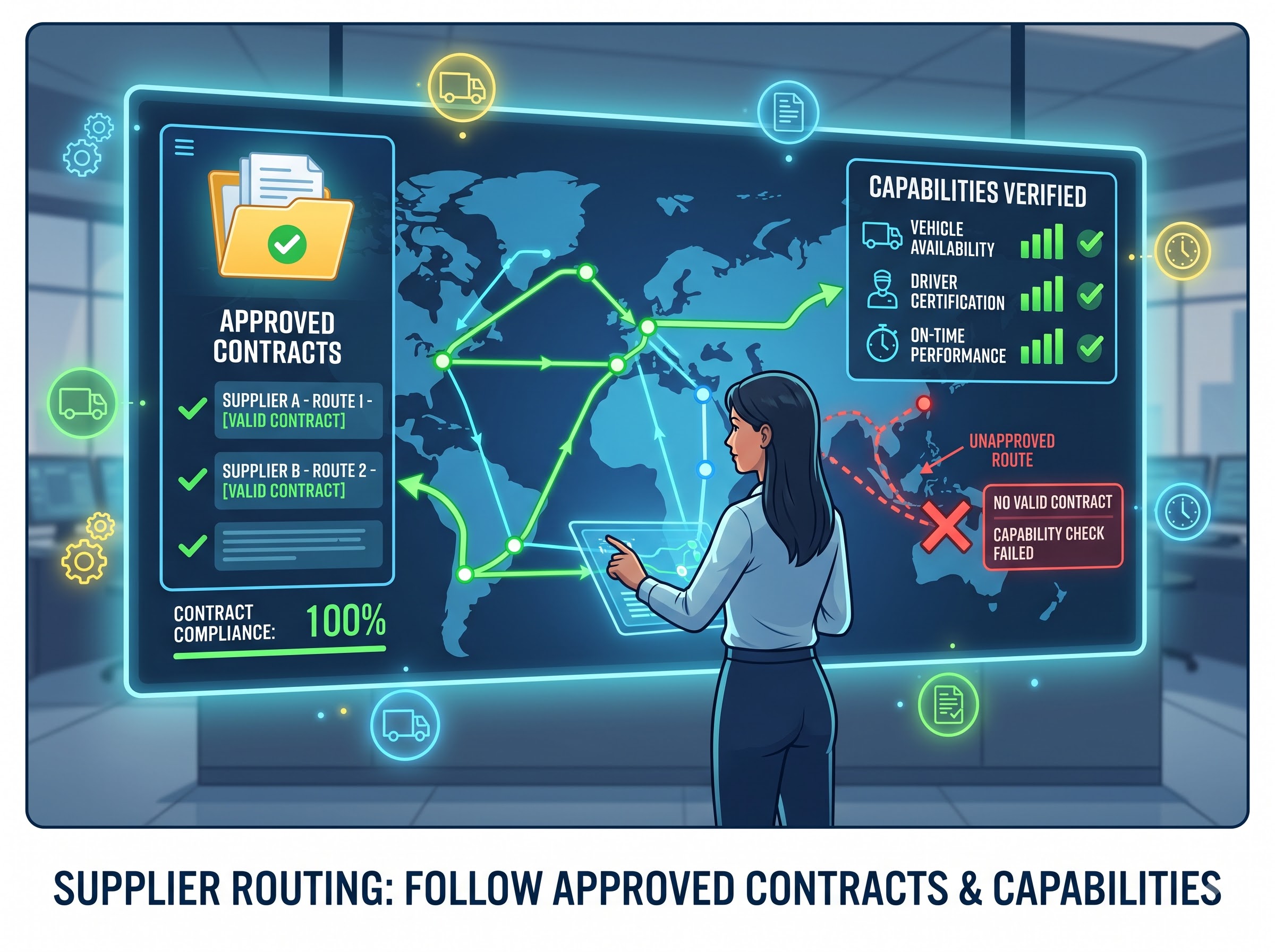 Supplier Routing Should Follow Approved Contracts and Capabilities