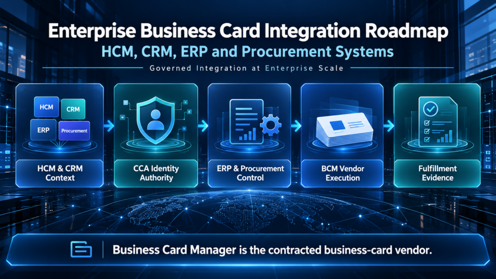 Building An Enterprise Business Card Integration Roadmap Across HCM CRM ERP and Procurement Systems