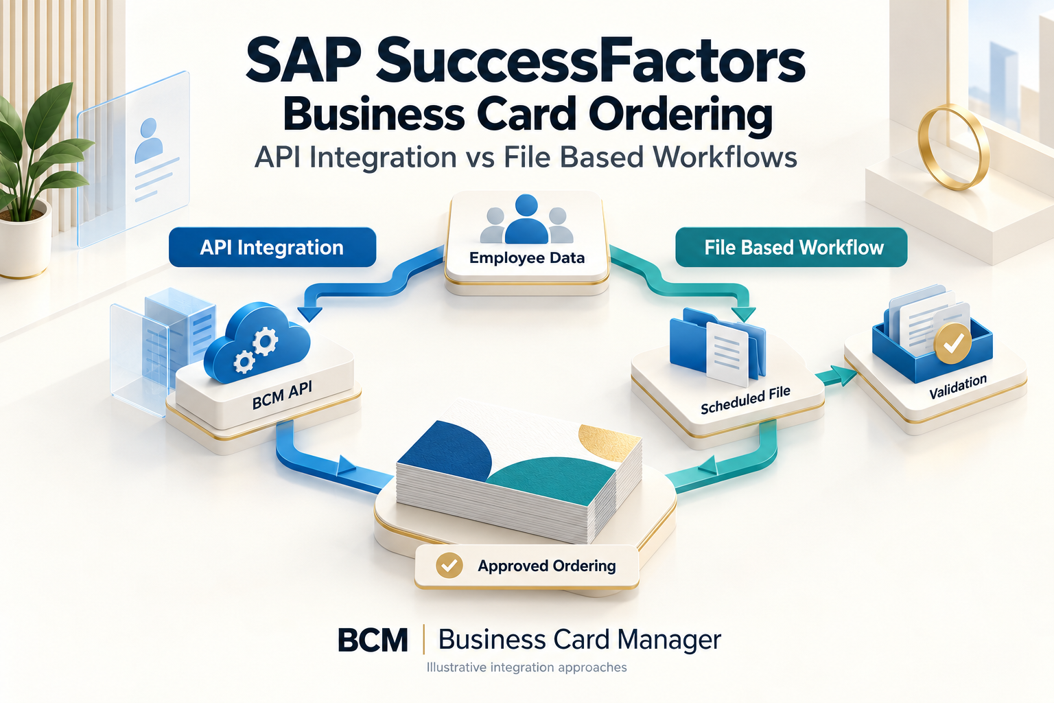 SAP SuccessFactors Business Card Ordering API Integration vs File-Based Workflows