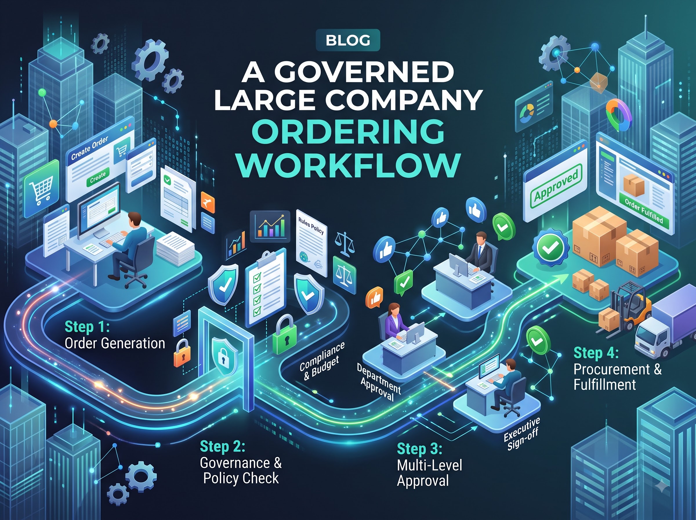 A Governed Large Company Ordering Workflow